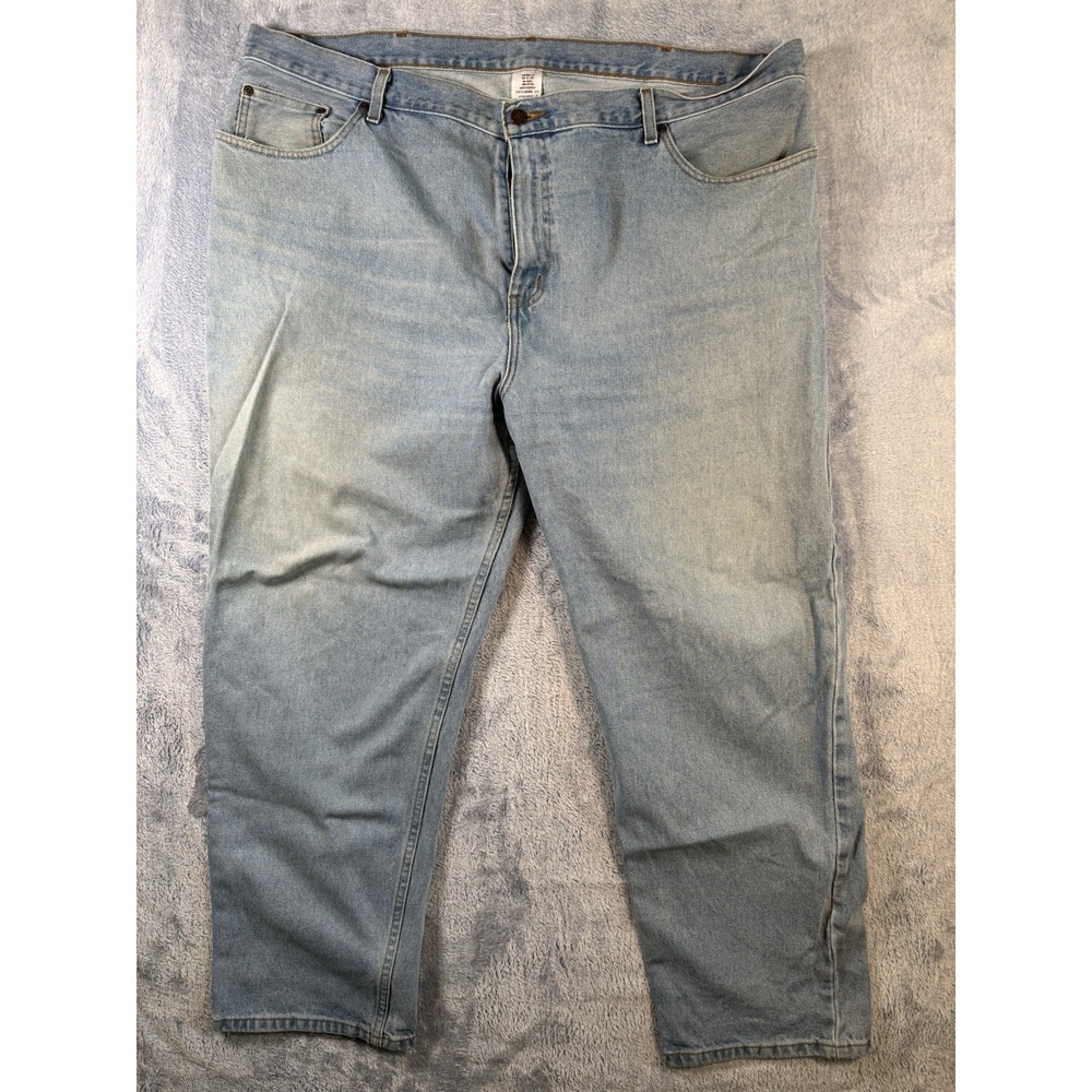 Vintage Faded Glory Original Fit Men Blue Jeans Straight Tag 44x30 True 46x30